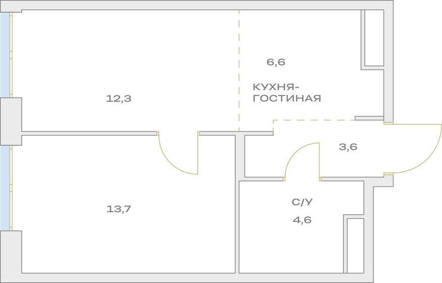 40,8 м², 2-комнатная квартира 10 418 650 ₽ - изображение 49