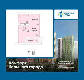 Квартира 23,4 м², студия - изображение 1
