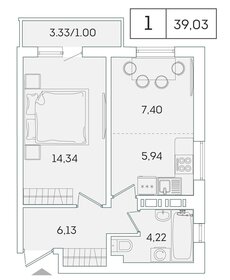 Квартира 37,9 м², 1-комнатная - изображение 1