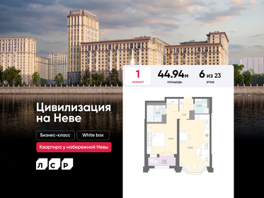 Квартира 44,9 м², 1-комнатная - изображение 1