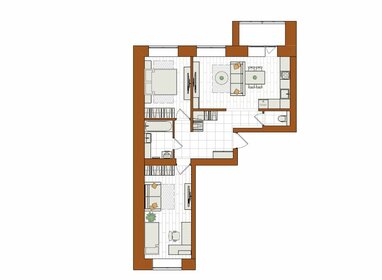 Квартира 68 м², 3-комнатная - изображение 1