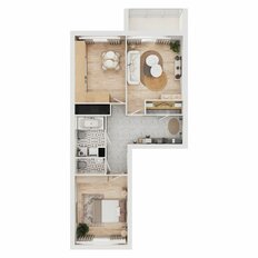 Квартира 64,1 м², 2-комнатная - изображение 2
