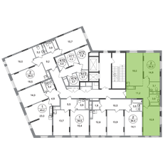 Квартира 66,8 м², 2-комнатная - изображение 2