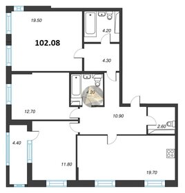 Квартира 102,1 м², 3-комнатная - изображение 1