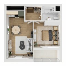 Квартира 43,1 м², 1-комнатная - изображение 2