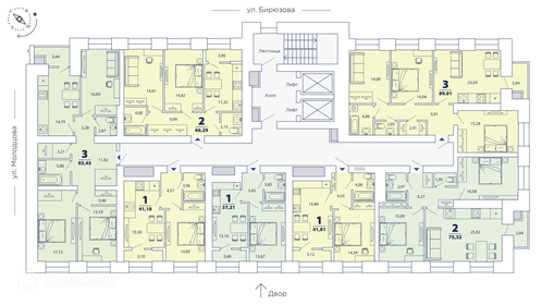 Квартира 75,3 м², 2-комнатная - изображение 2