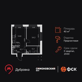 Квартира 40,4 м², 1-комнатная - изображение 1