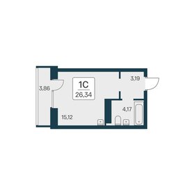 Квартира 26,3 м², студия - изображение 1