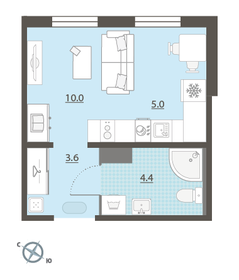 Квартира 23 м², студия - изображение 2