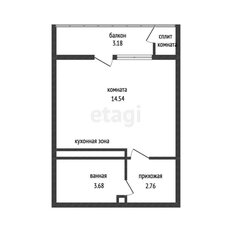 Квартира 21,3 м², студия - изображение 1