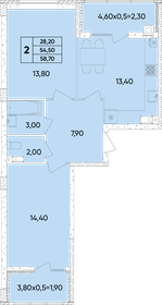 50,3 м², 2-комнатная квартира 6 312 650 ₽ - изображение 27