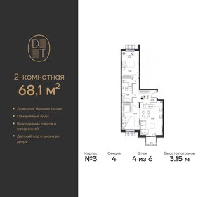 55,5 м², 2-комнатная квартира 17 000 000 ₽ - изображение 145