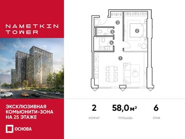 57,9 м², 2-комнатная квартира 23 000 000 ₽ - изображение 114