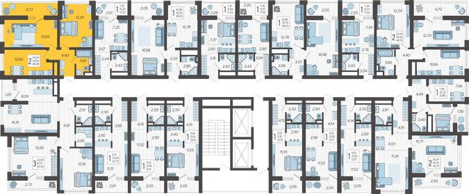 45 м², 2-комнатная квартира 18 500 000 ₽ - изображение 112