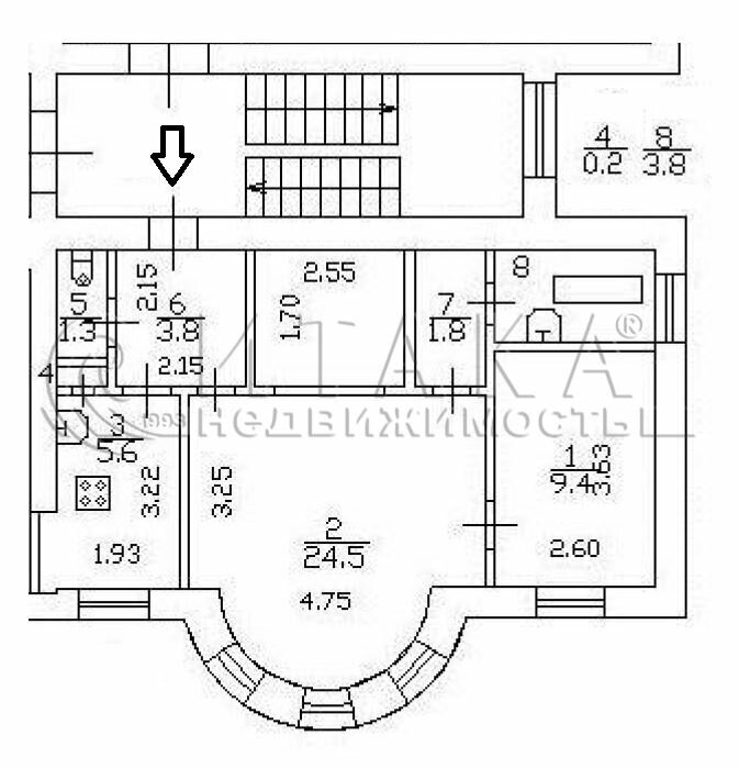 Комната 2-комн. 50.4 м² в Санкт-Петербург — фото 7 из 7