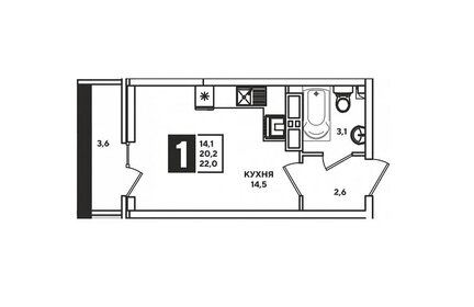 19 м², квартира-студия 3 500 000 ₽ - изображение 78