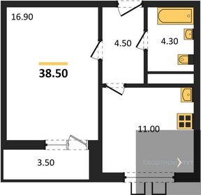 Квартира 38,5 м², 1-комнатная - изображение 1