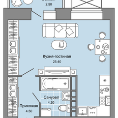 Квартира 35 м², студия - изображение 2