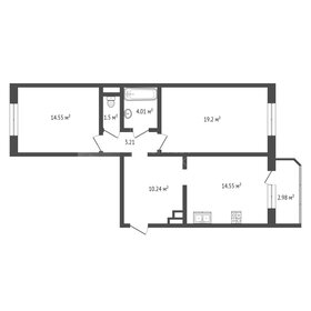 Квартира 68 м², 2-комнатная - изображение 1