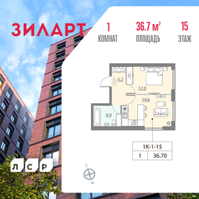 36,7 м², 1-комнатная квартира 20 434 596 ₽ - изображение 45