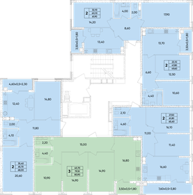 Квартира 68 м², 2-комнатная - изображение 2