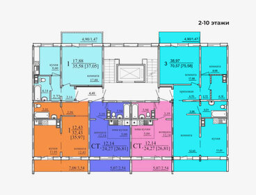 26,2 м², 1-комнатная квартира 1 950 000 ₽ - изображение 68