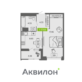 Квартира 37,7 м², 1-комнатная - изображение 1