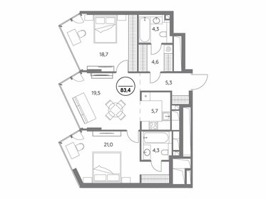 64 м², 2-комнатные апартаменты 68 000 000 ₽ - изображение 119