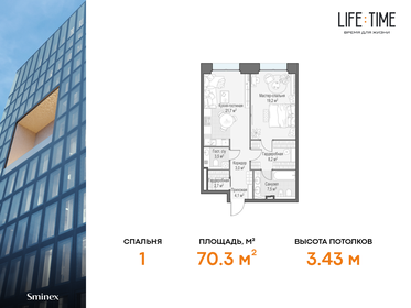 71,3 м², 2-комнатные апартаменты 68 000 000 ₽ - изображение 106