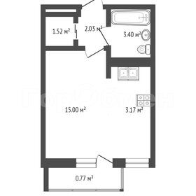 Квартира 24,8 м², 1-комнатная - изображение 1