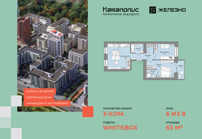 Квартира 63 м², 3-комнатная - изображение 1