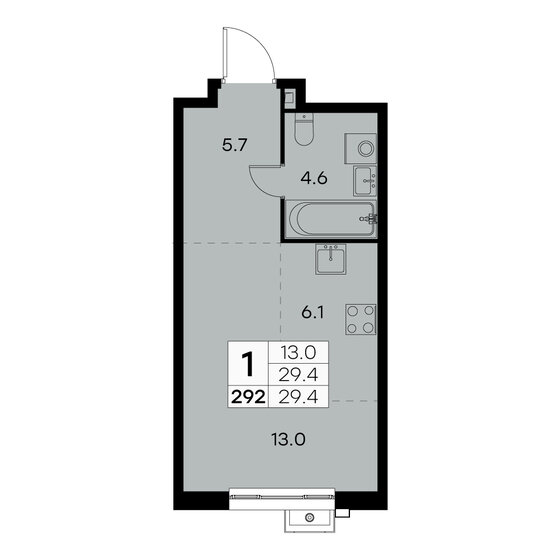 29,4 м², 1-комнатная квартира 8 243 172 ₽ - изображение 46