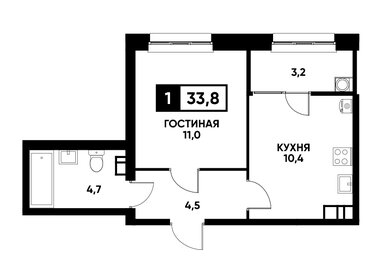 32 м², 1-комнатная квартира 3 650 000 ₽ - изображение 58