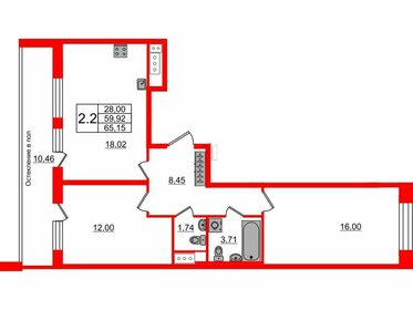 59,9 м², 2-комнатная квартира 17 600 060 ₽ - изображение 1