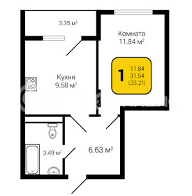 33 м², 1-комнатная квартира 3 000 000 ₽ - изображение 68