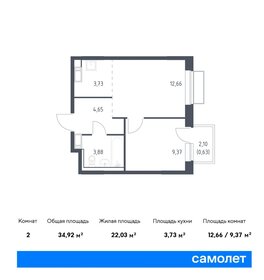 Квартира 34,9 м², 1-комнатная - изображение 1