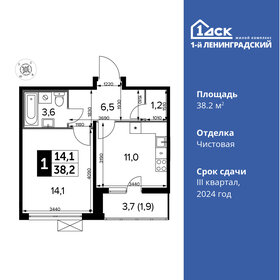 38,2 м², 1-комнатная квартира 13 339 440 ₽ - изображение 32