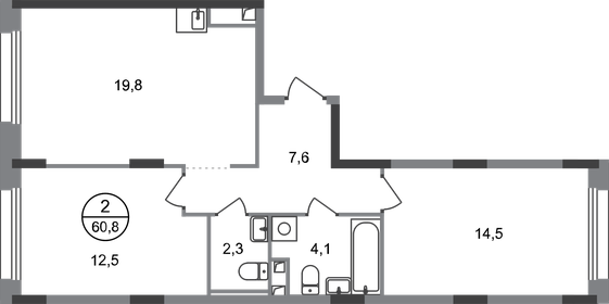 64 м², 2-комнатная квартира 19 900 000 ₽ - изображение 92