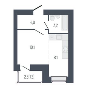 Квартира 26,9 м², 1-комнатная - изображение 1