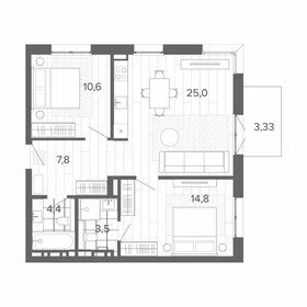 Квартира 67,1 м², 3-комнатная - изображение 1