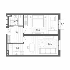 55,6 м², 3-комнатная квартира 4 590 000 ₽ - изображение 65