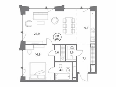 73,8 м², 1-комнатная квартира 64 501 200 ₽ - изображение 26