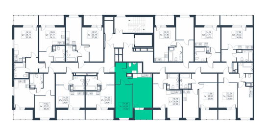 44,5 м², 1-комнатная квартира 6 945 120 ₽ - изображение 9