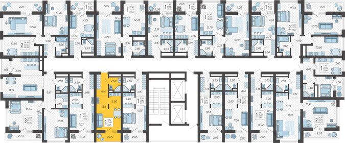 34 м², квартира-студия 8 800 000 ₽ - изображение 116