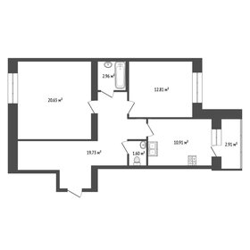 Квартира 70,1 м², 2-комнатная - изображение 1