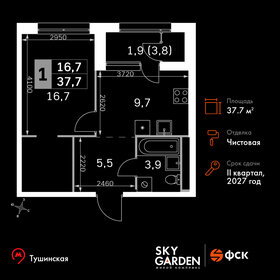 40,1 м², 1-комнатная квартира 16 662 220 ₽ - изображение 48