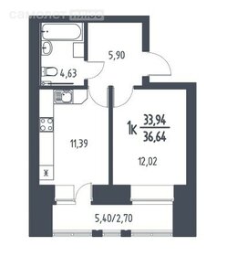 36 м², 1-комнатная квартира 3 550 000 ₽ - изображение 19