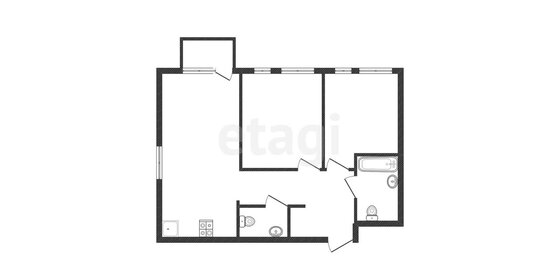 Квартира 58,6 м², 2-комнатная - изображение 1