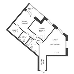 Квартира 69,8 м², 3-комнатная - изображение 1