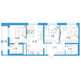 63,3 м², 3-комнатная квартира 10 757 600 ₽ - изображение 54